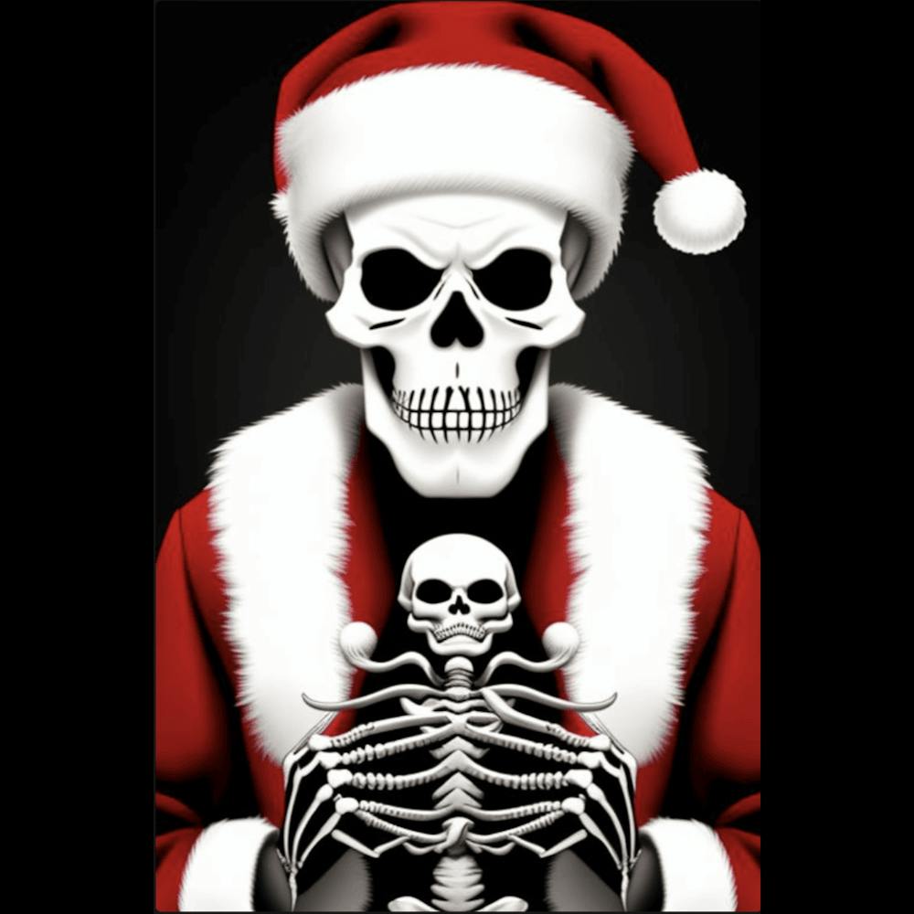 Weihnachtsmann Skelett
