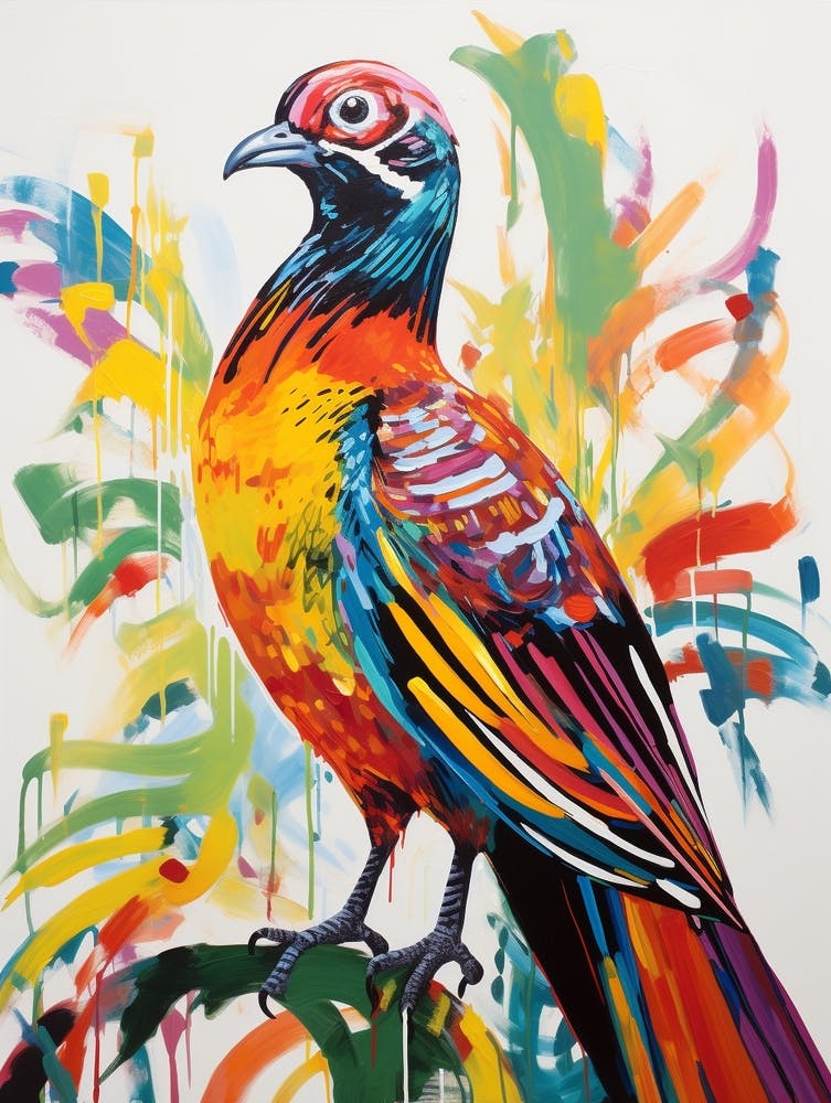 Colourful Bird Painting Pheasant 3