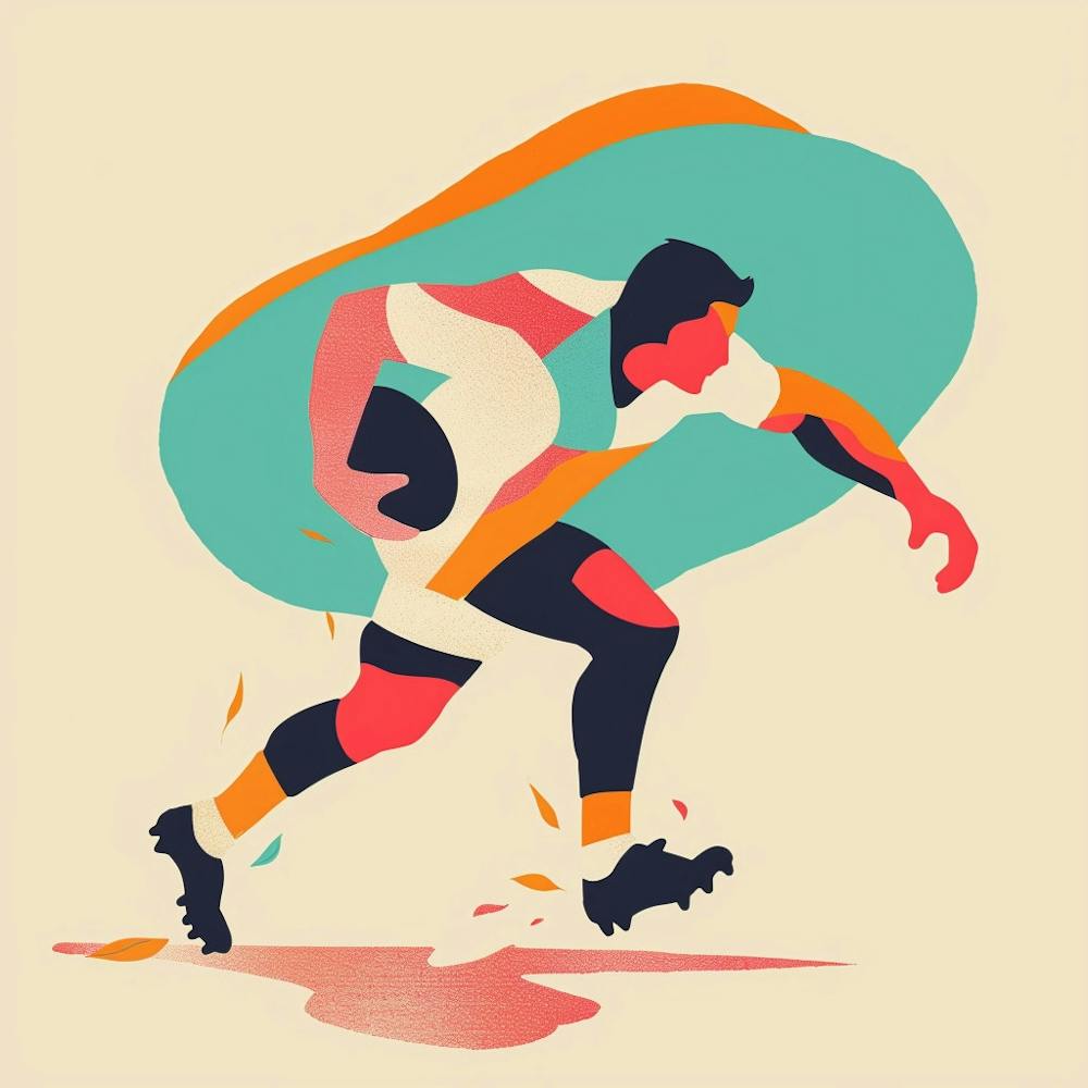 Rugby Player Running 5