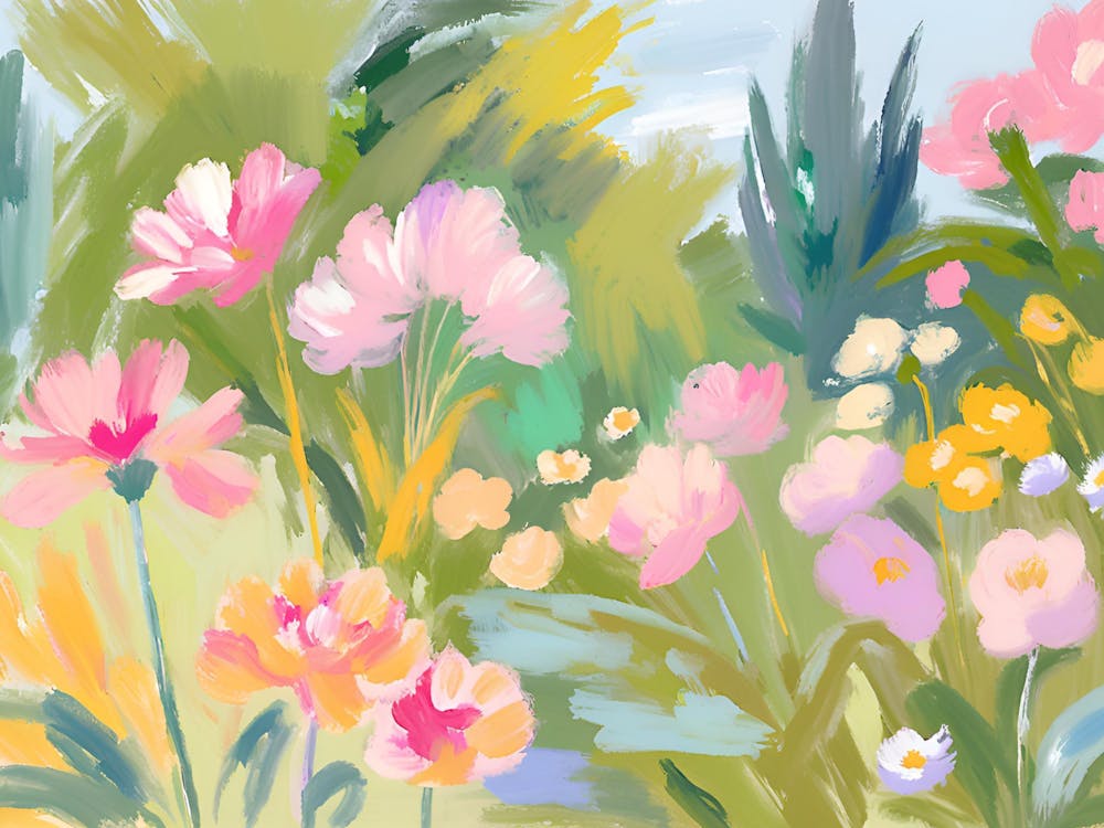 Pink Flowers In The Garden