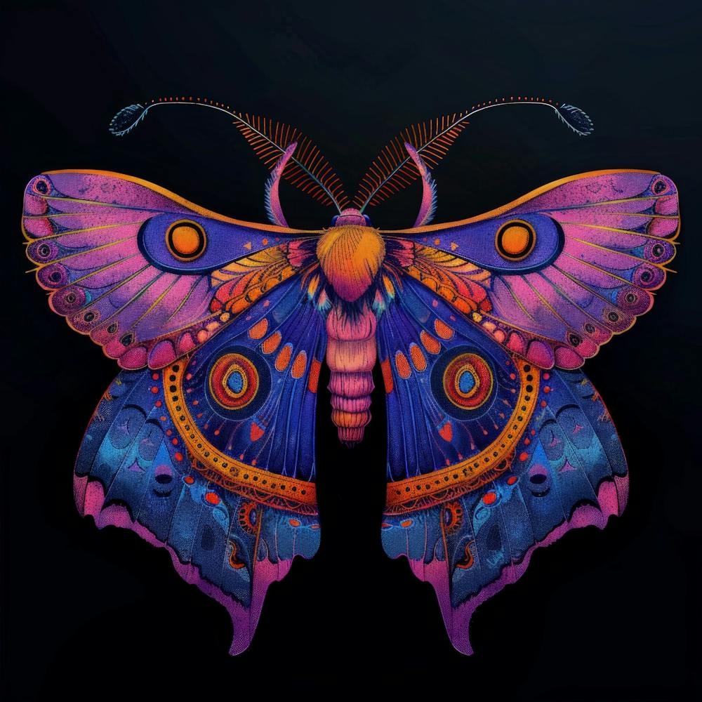 Psychedelic Moth 1