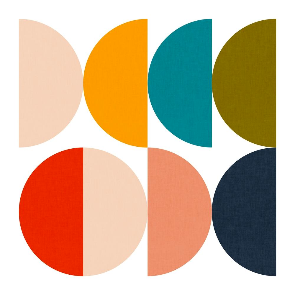 Mid Century Geometric Color Play 3