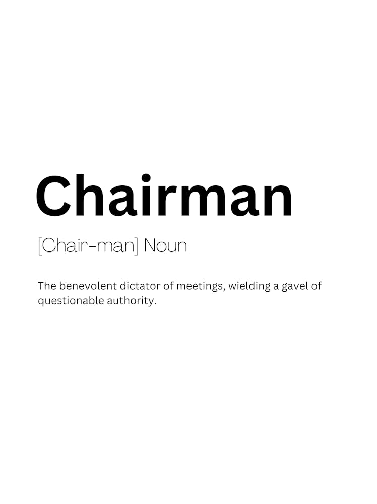 Chairman Definition Meaning 1