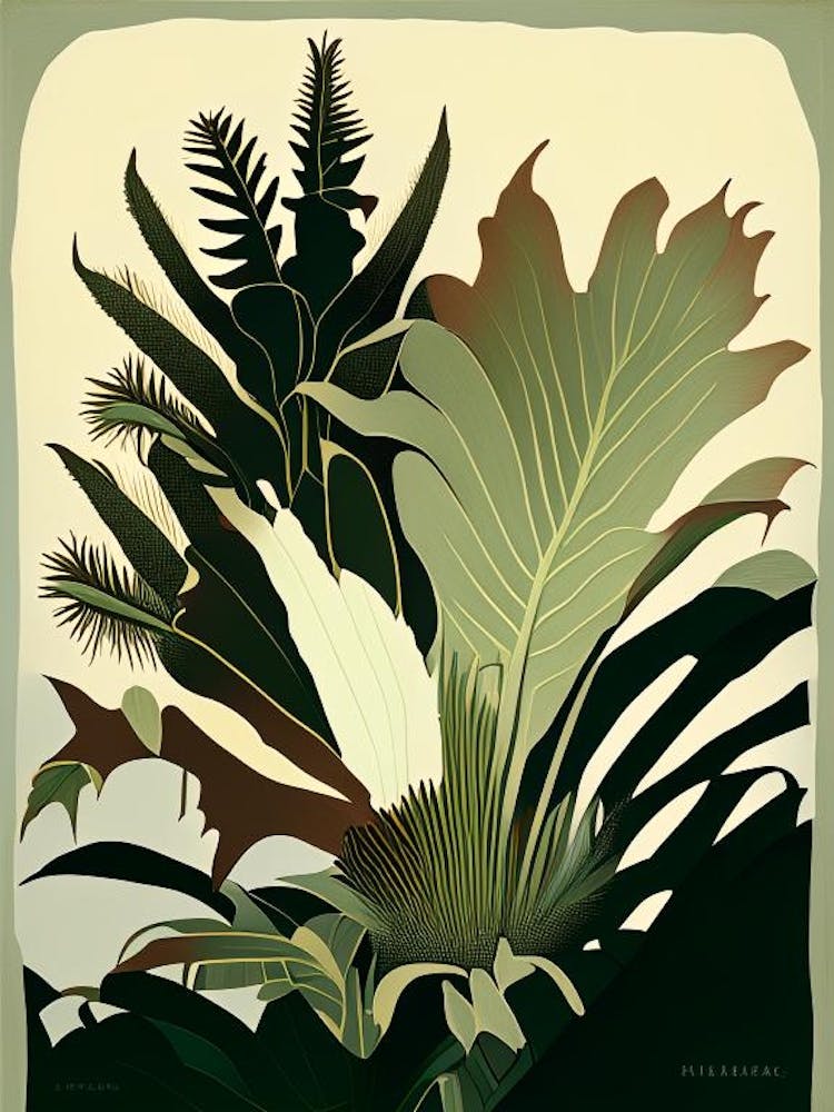 Staghorn Fern Rousseau Inspired