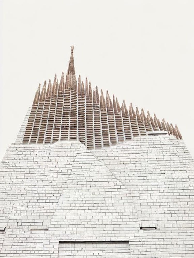 La Sagrada Familia Barcelona Boho Landmark Illustration
