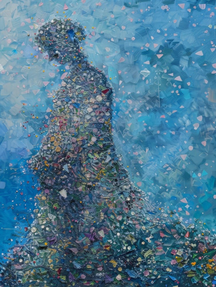 Woman In A Blue Dress 3