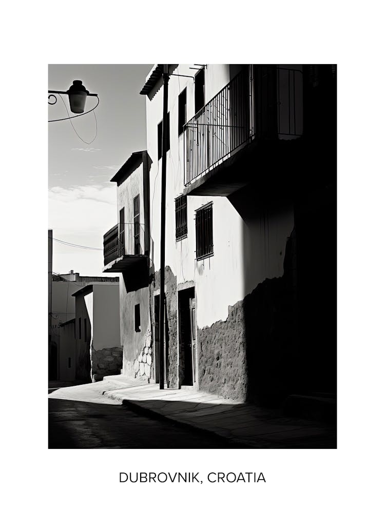 Poster Of Granada, Spain, Photography In Black And White 4