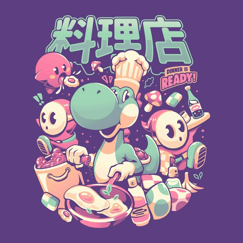 Dino Diner - Vintage Classic Game Geek Dinosaur Cooking Chef Gift