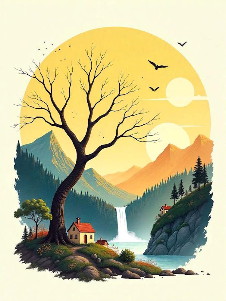 Art Prints Of Scenery Scene Arts (5)