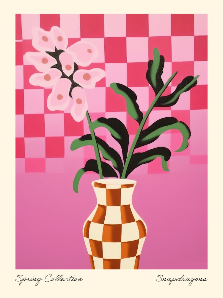 Spring Collection Snapdragons Flower Vase 6