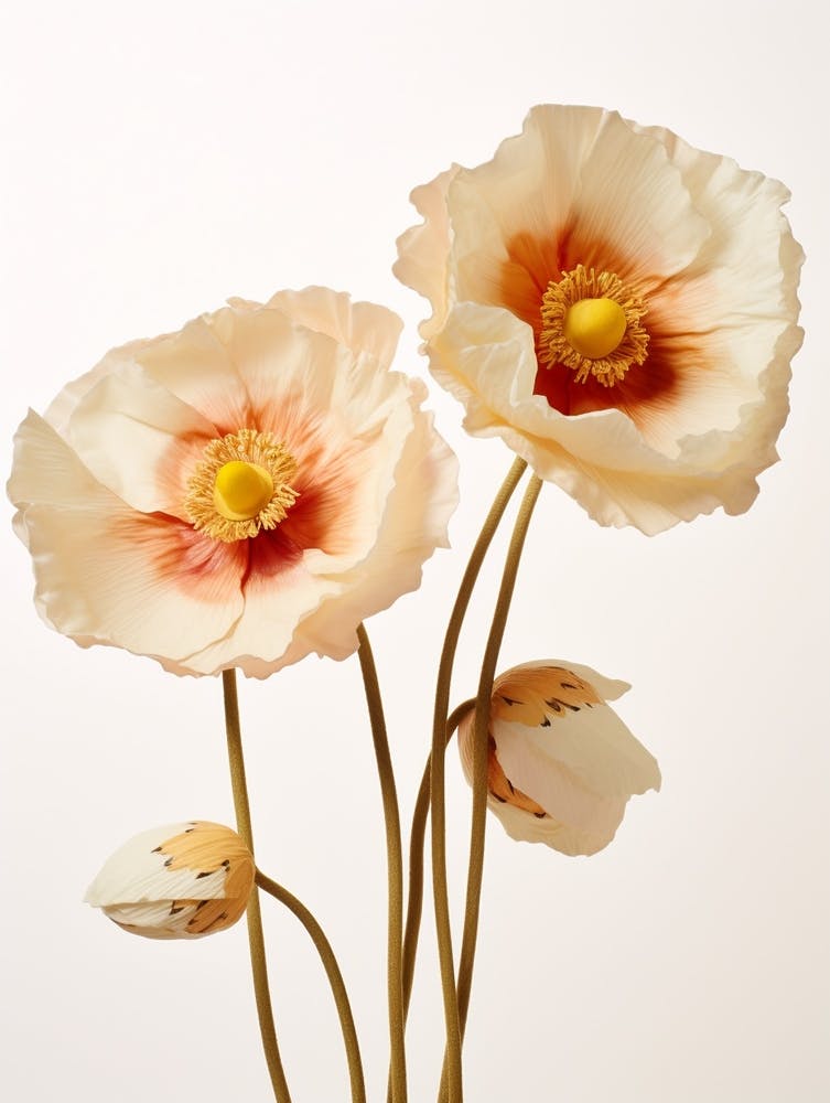 Pressed Wildflower Botanical Art Poppies 2