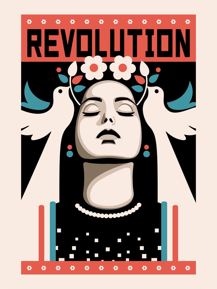 Revolution Hippie Portest Poster