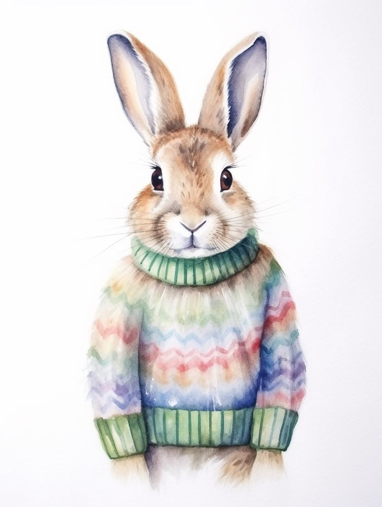 Baby-Tier-Aquarellhase 2