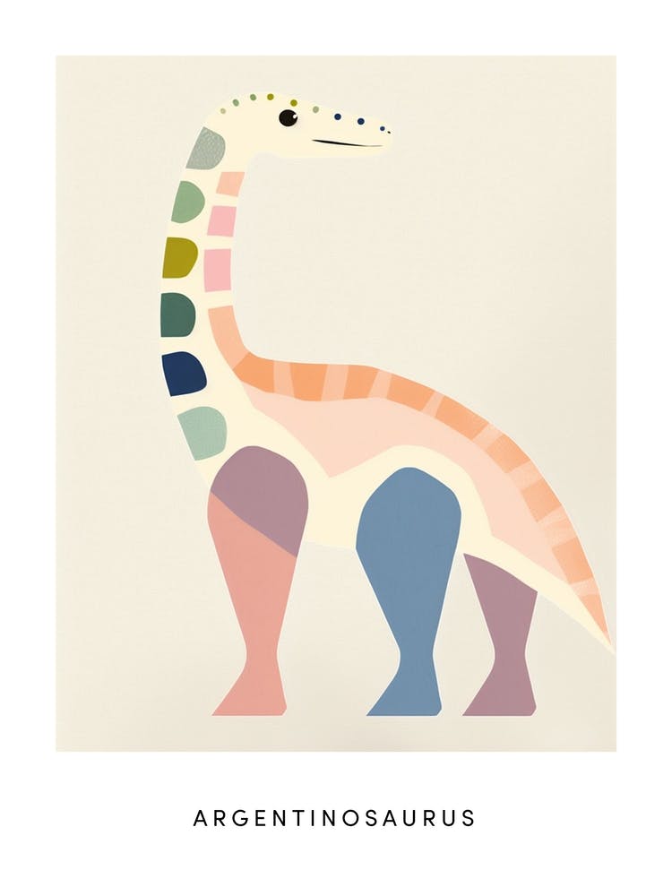 Nursery Dinosaur Art Argentinosaurus 2 Poster