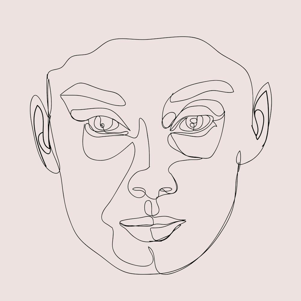 Who I Am Line Art Face Of A Woman