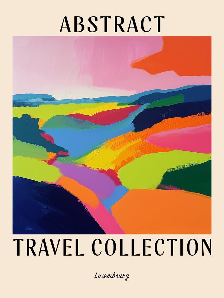 Abstract Travel Collection Poster Luxembourg 4
