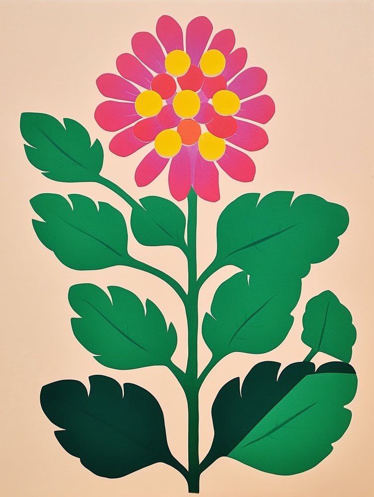 Cut Out Style Flower Art Prairie Clover