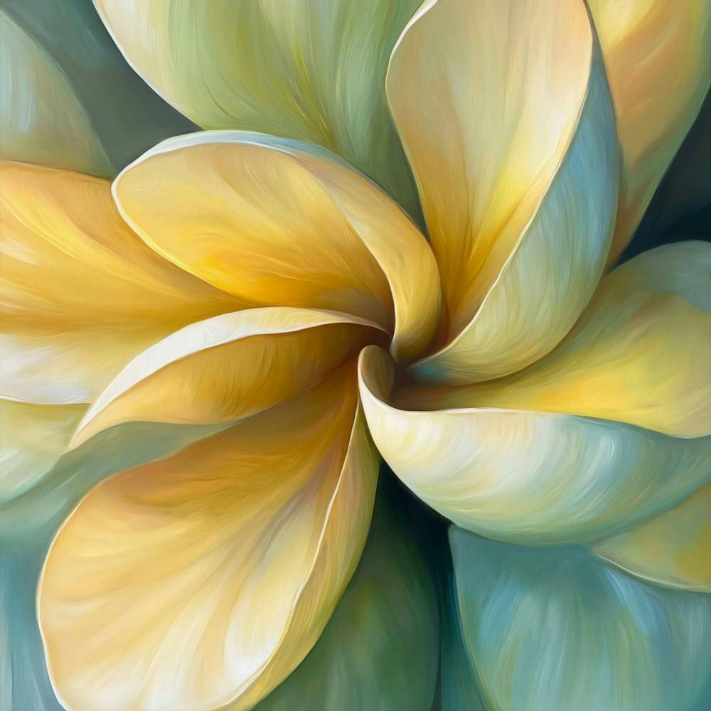 Fleur jaune et bleue