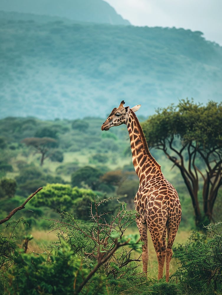 Giraffe In The Savannah 2