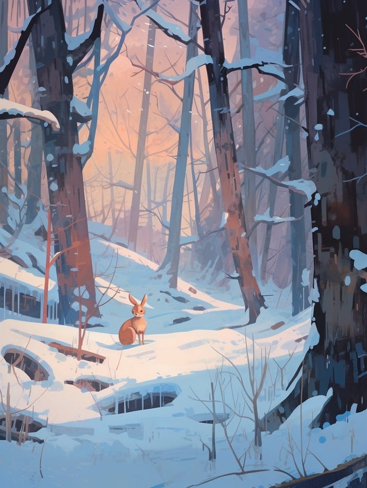 Winter Rabbit 5 Illustration