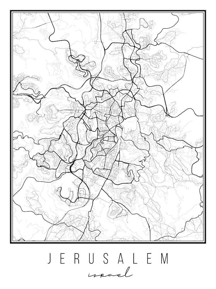Jerusalem Israel Street Map