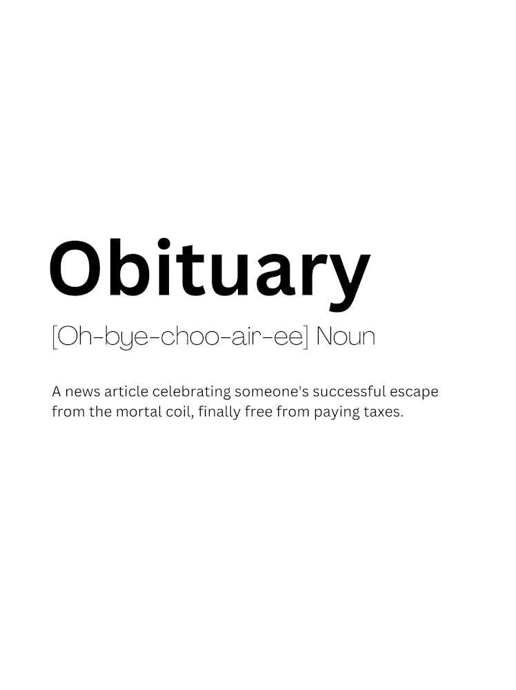 Obituary Definition Meaning