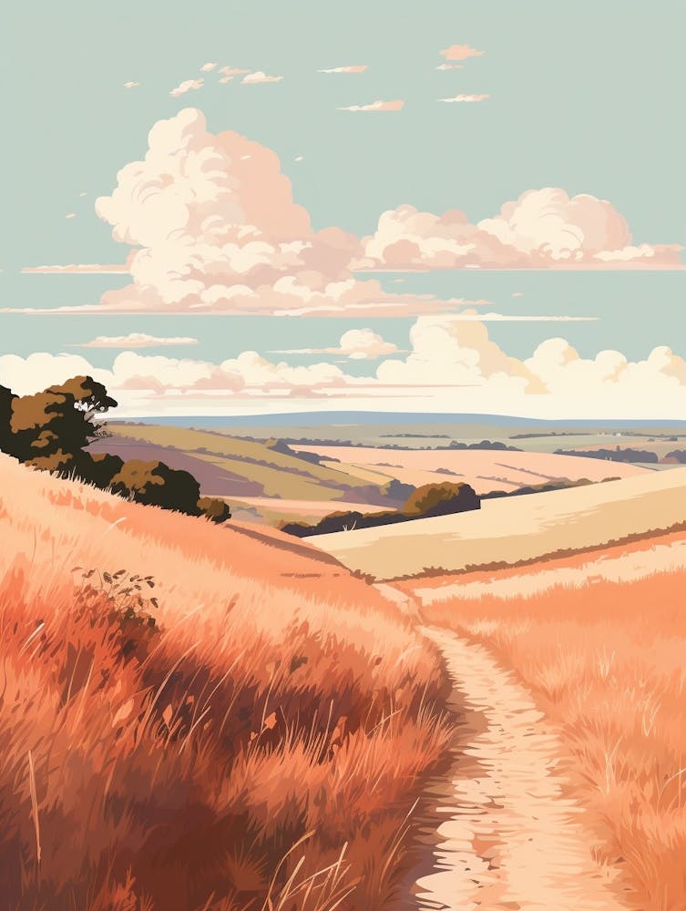 The Ridgeway England 2 Hiking Trail Landscape