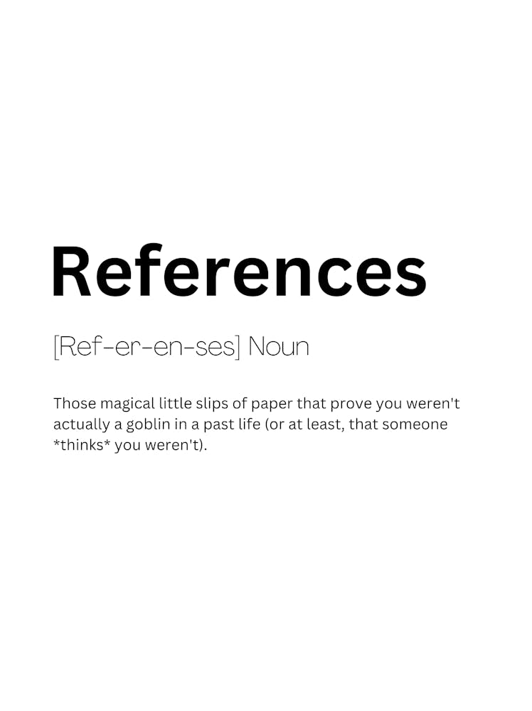References Definition Meaning