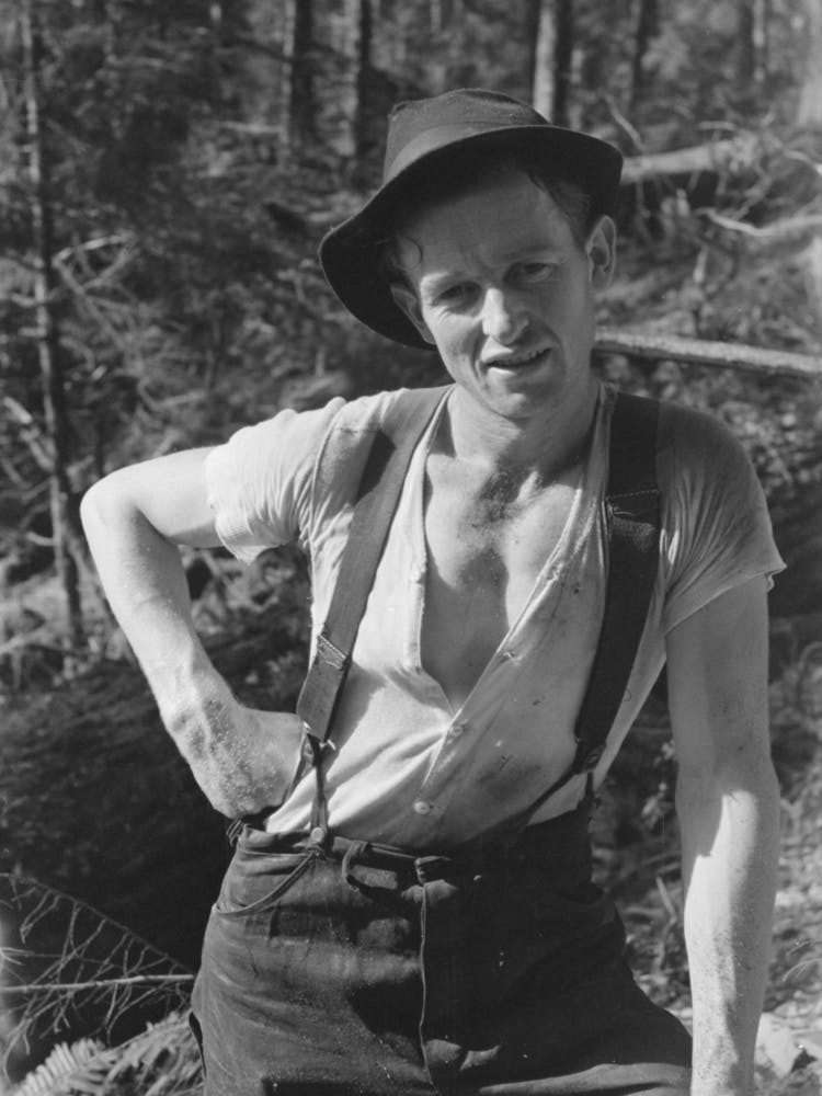 Lumberjack, Long Bell Lumber Company, Cowlitz County, Washington By Russell Lee 1