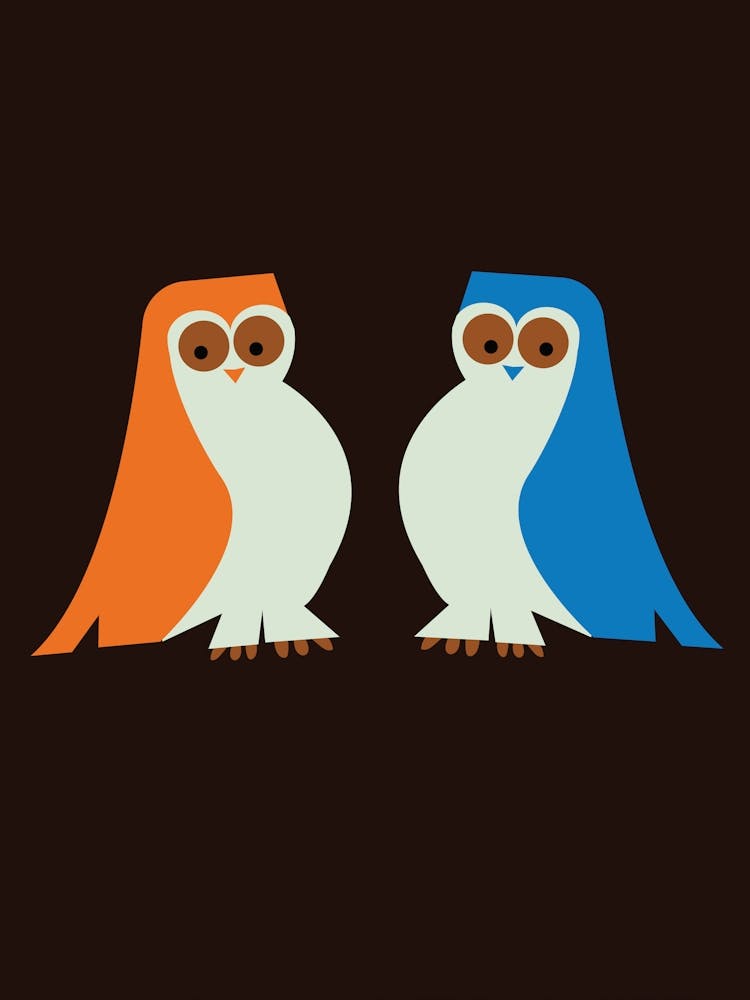 Two Vintage Owls