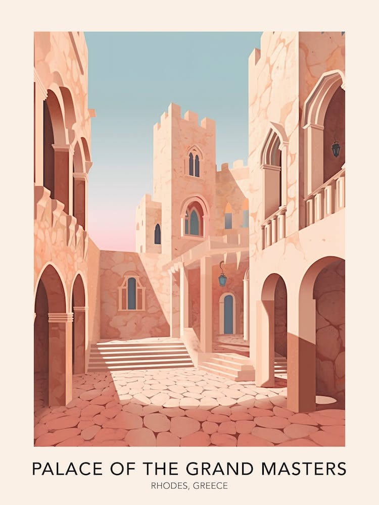 Palace Of The Grand Masters Rhodes Greece 2 Travel Poster