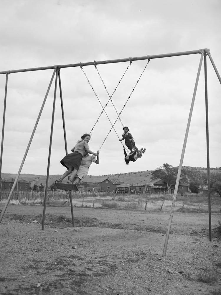 Schoolchildren At Play, Concho, Arizona By Russell Lee 1