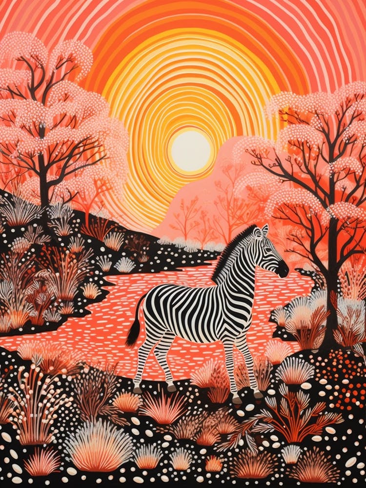 Pattern Zebra In The Wild With The Sun 3