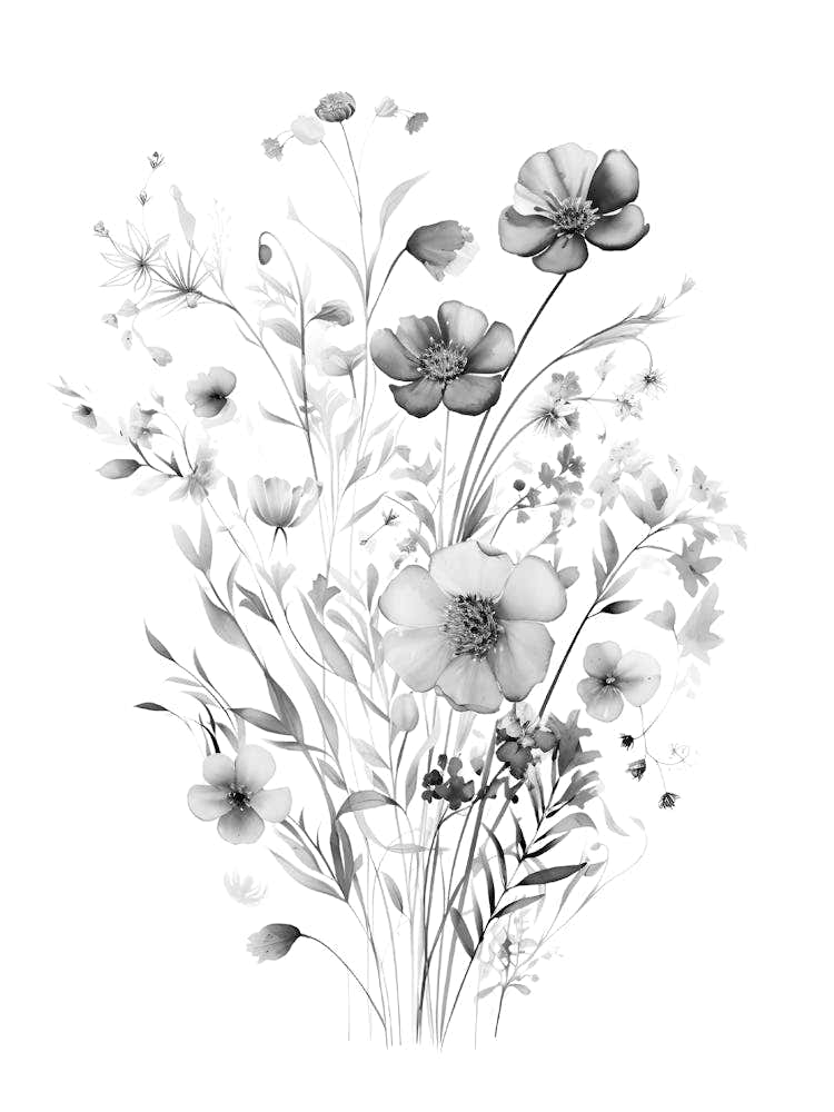 Black And White Flowers 32