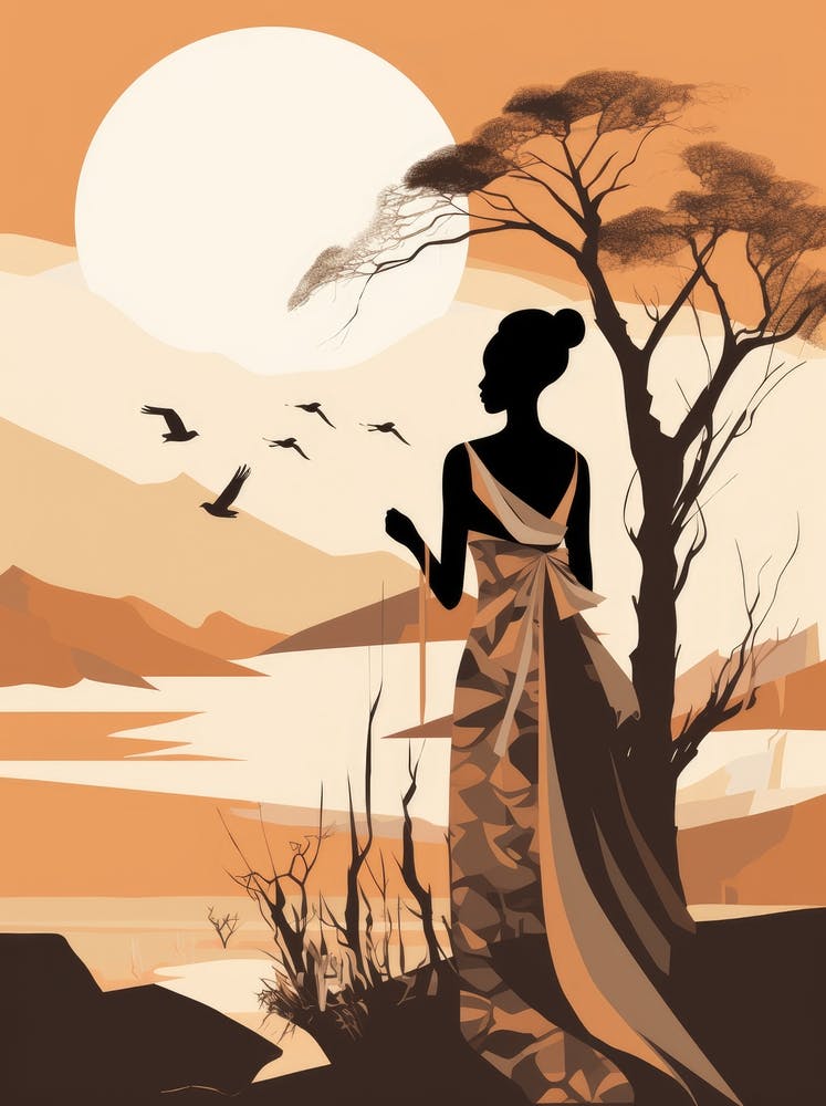 African Woman In Silhouette