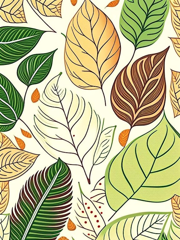 Leaf Pattern Warm Tones 7
