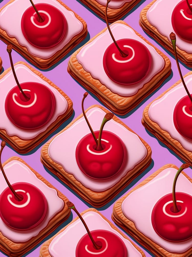 Pop Art Cherry Retro Sweet Treats  1