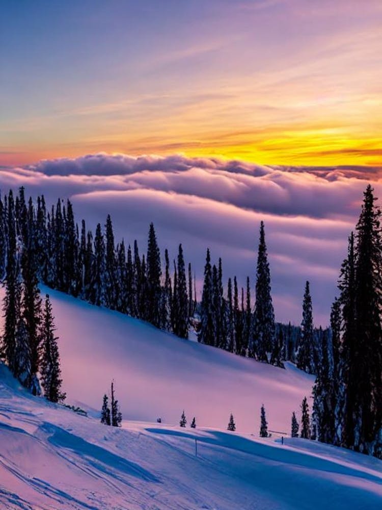 Levi, Finland Sunrise Skiing Poster