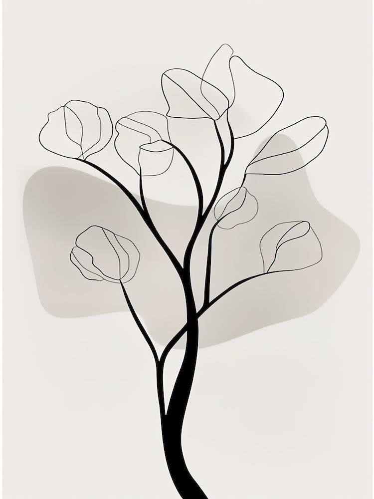 Tree Line Art Abstract 3