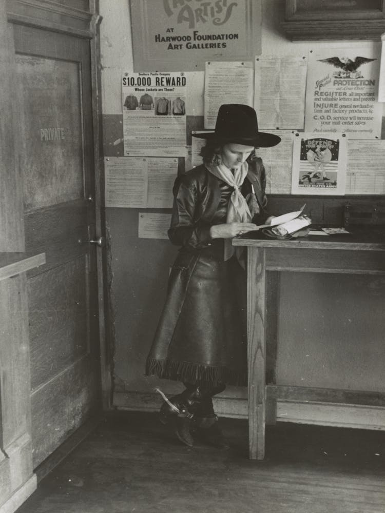 Visitor To Taos Fiesta, New Mexico By Russell Lee