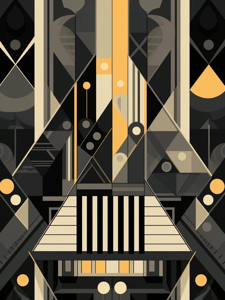 Abstrakte Geometrische Musikillustration 4