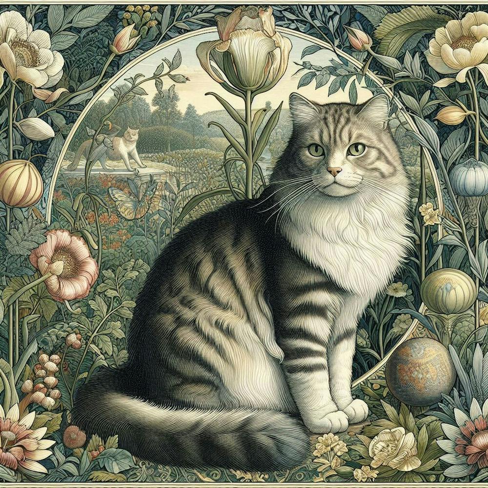 Cat In The Garden