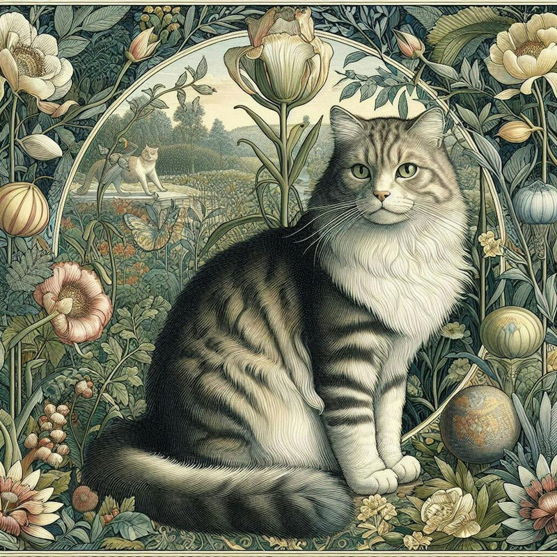 Cat In The Garden