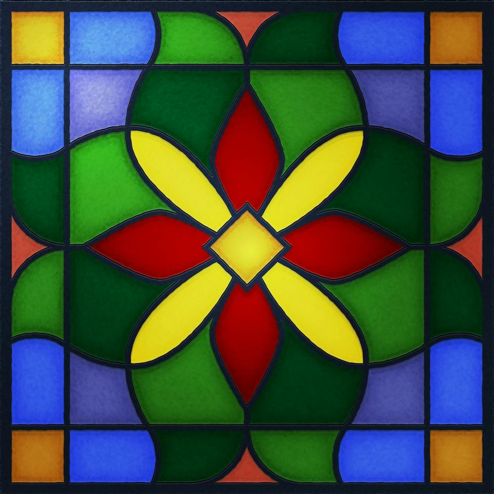 Stained Glass Flower