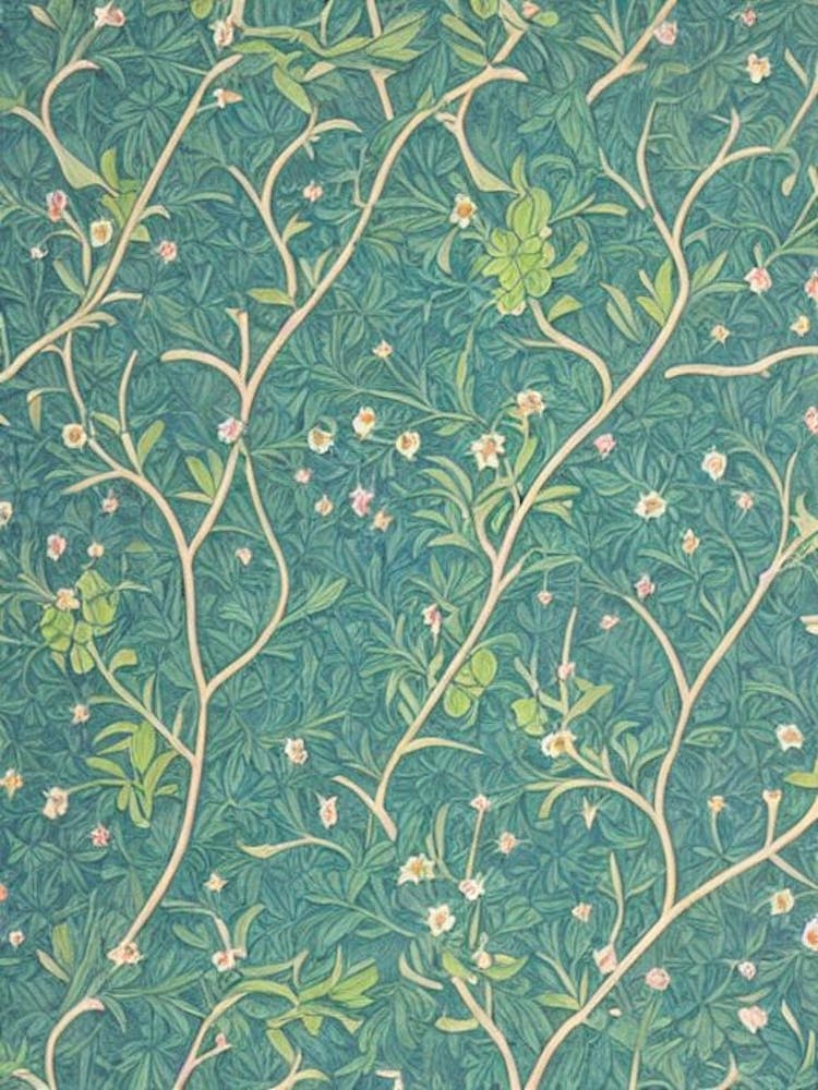 Sand Live Oak 2 tree Vintage Botanical