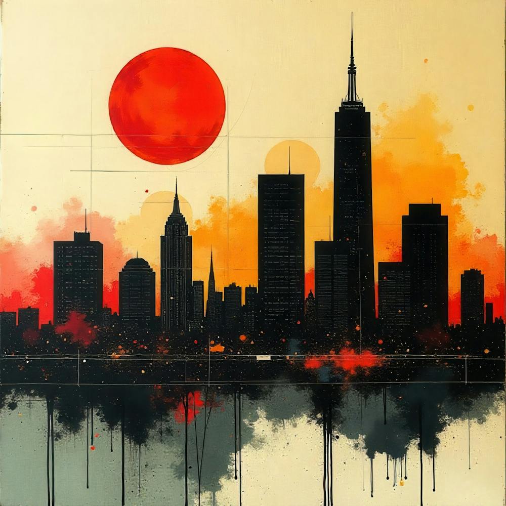 Sunset Over New York City 1