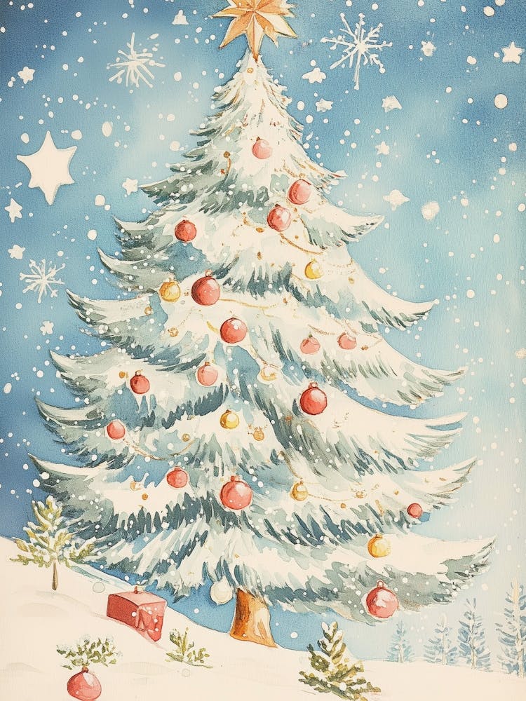 Snowy Christmas Tree