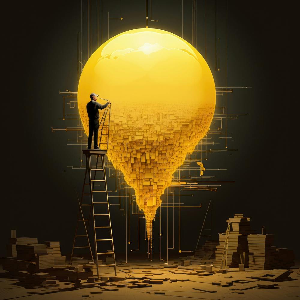Golden Light Bulb
