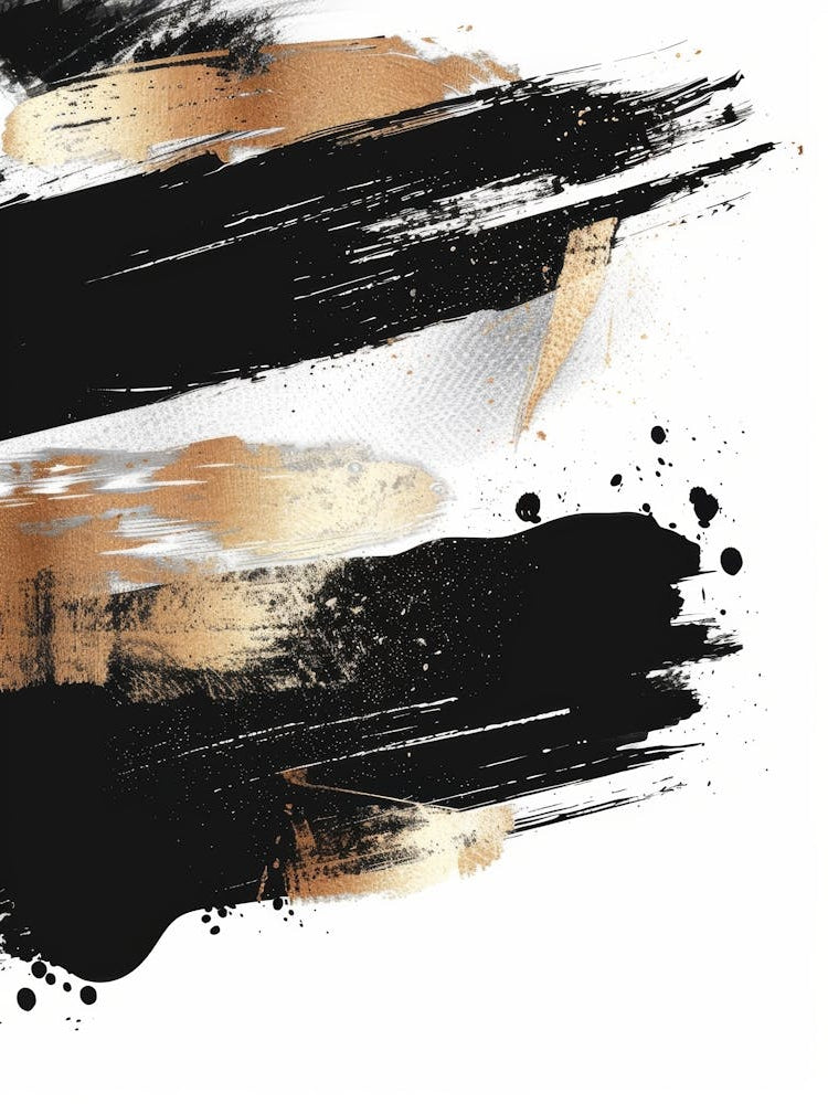 Black And Gold Brush Strokes 2