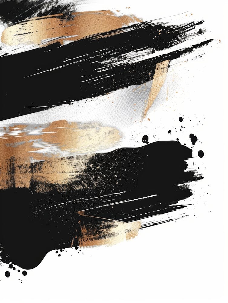 Black And Gold Brush Strokes 2